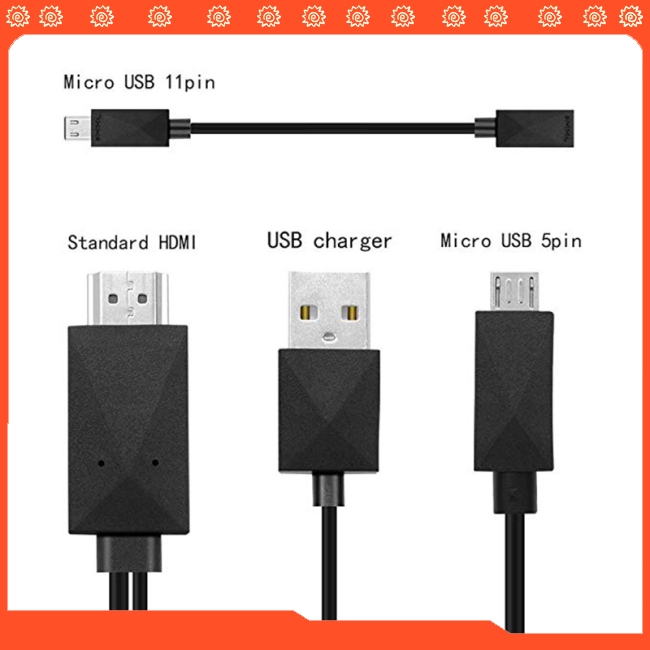 Cáp chuyển đổi 5 pin & 11 Pin Micro USB MHL sang HDMI 1080P HD TV cho điện thoại Android