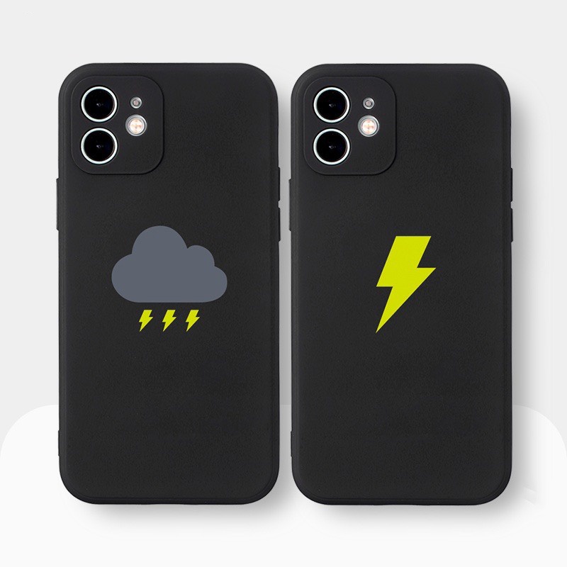 Ốp lưng iphone hình đám mây hoạt hình dẻo cạnh vuông bảo vệ camera 7plus/8plus/x/xs/xsmax/11/12/13/14/pro/promax