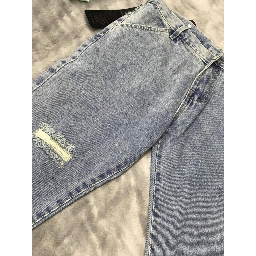 Quần Jean Nam Nữ Ống Suông Unisex - Kiểu quần jeans nam nữ Baggy vải bò - GIN STORE