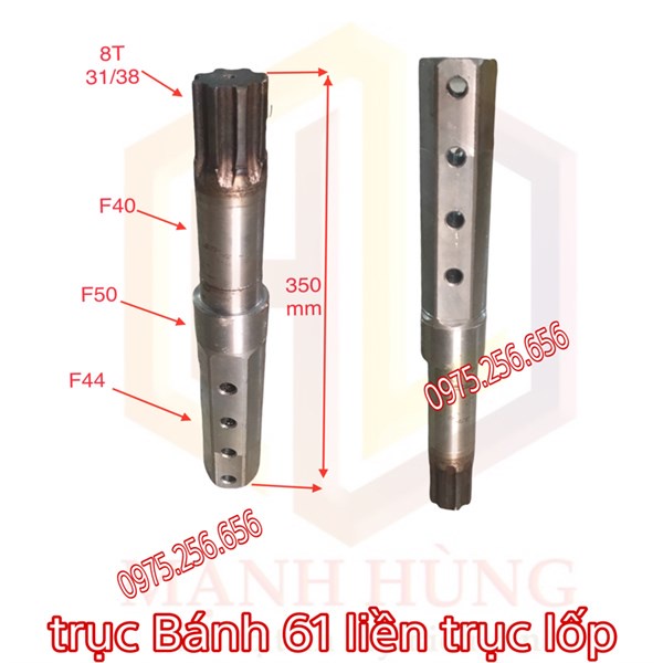 trục Bánh 61 liền trục lốp