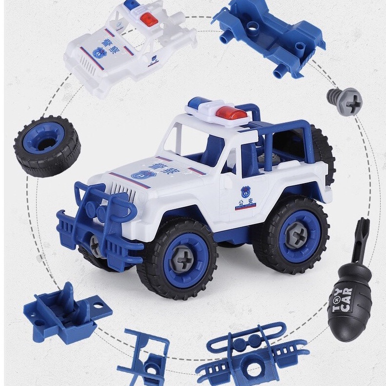 Đồ Chơi Lắp Ghép Xe Cảnh Sát  Bộ Đồ Chơi Thông Minh Giúp Trẻ Tư Duy Sáng Tạo Phát Triển Trí Tuệ  Sóc_toyst