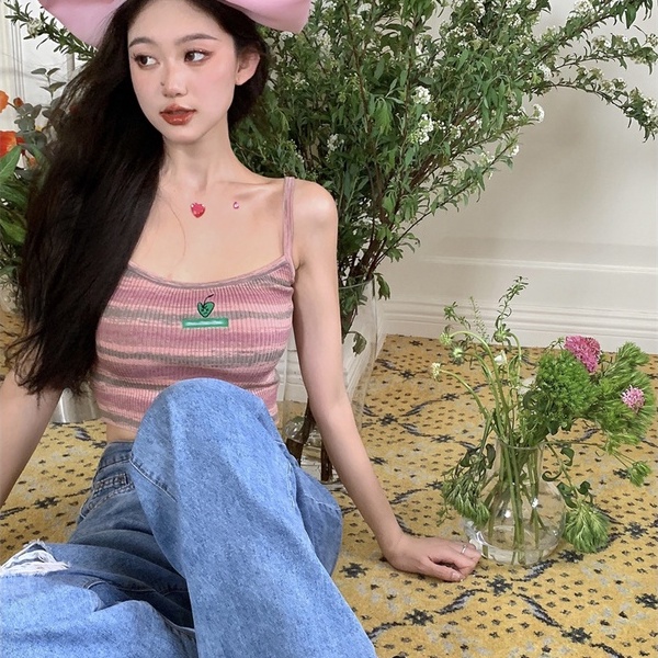 Áo hai dây ZHELIHANGFEI kẻ sọc gợi cảm cho nữ