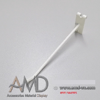 Móc đơn cài lưới sơn dày trắng/đen