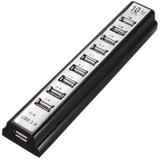 Hub USB 10 cổng chuẩn 2.0 hỗ trợ nguồn ngoài