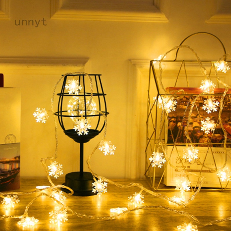 Dây Đèn Led Hình Bông Tuyết Trang Trí Giáng Sinh