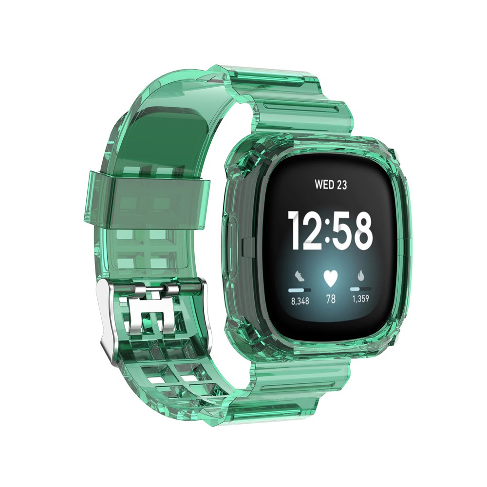 Dây Đeo Thay Thế Chất Liệu Silicon Thiết Kế Sọc Gân Nổi Thời Trang Cho Fitbit Versa 3