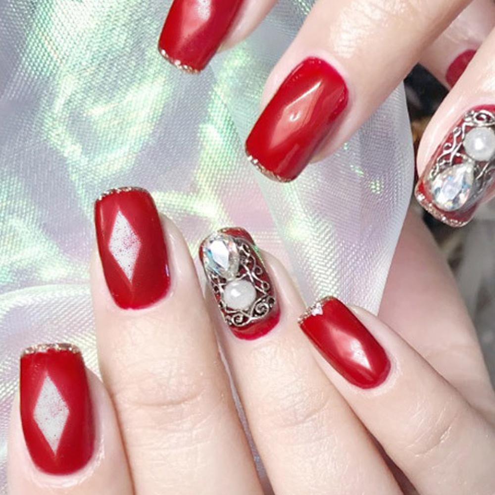 Khuôn Gel 12 Kích Cỡ Dạng Nhấn Tạo Hình Hạt Kim Cương Trang Trí Móng Tay DIY