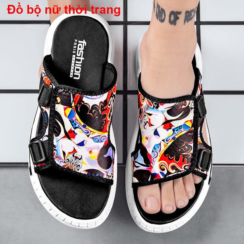 giày gót2021 new sandals nam dép xỏ ngón mùa hè và xu hướng Phiên bản Hàn Quốc chống trơn trượt khử mùi mặc b11