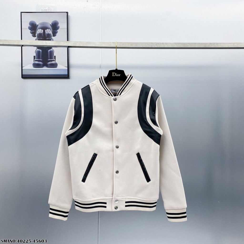 Áo Bomber Nam Phối Viền Màu Be Cao Cấp - Áo NỈ Bomber JOG Nam Cao Cấp