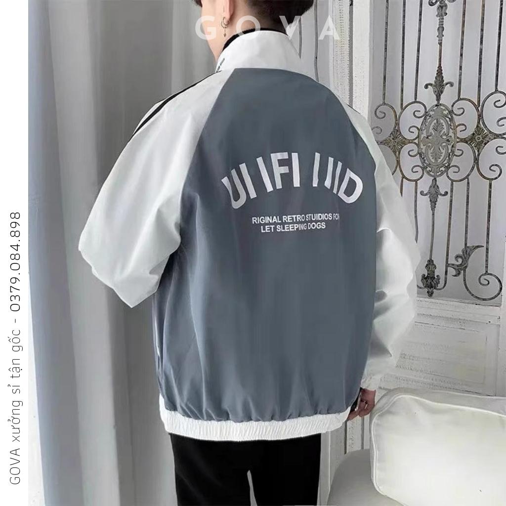 Áo Khoác Dù UNFLUID 2 Lớp Form Rộng Nam Nữ Unisex, Áo Gió Bomber Bóng Chày Chống Nắng Ulzzang GOVA