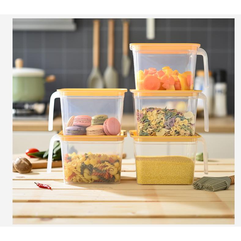 ✅HÌNH THẬT ( 1,4Lit) Combo 10 Hộp Bảo Quản Thực Phẩm Trong Tủ Lạnh Có Nắp Đậy, Tay Cầm Tiện Lợi 150*150*105mm | BigBuy360 - bigbuy360.vn