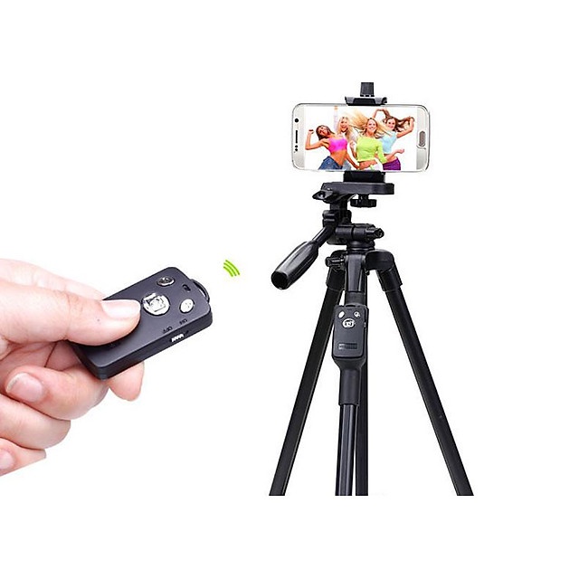 Combo Chân Máy Dùng Cho Điện Thoại Tripod Yunteng VCT-5208 - Hàng Nhập Khẩu