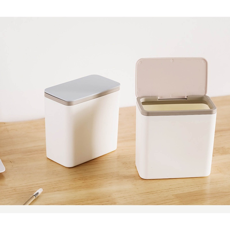 Thùng Rác Cỡ 15x15x8.5cm Có Nắp Đậy Tiện Dụng Cho Gia Đình