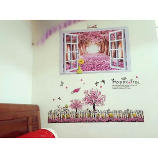 decal dán tường hàng rào và cửa sổ