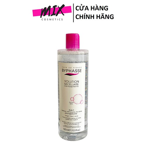 Nước Tẩy Trang Byphasse Solution Micellaire Face 500ml🌟Không cồn🌟Sạch sâu🌟Không nhờn🌟 Dán mụn