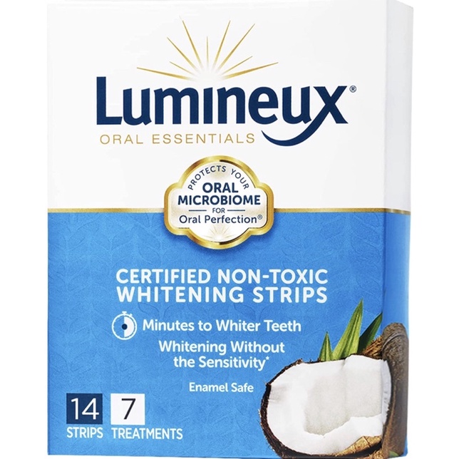 Miếng dán trắng răng an toàn Oral Essentials Lumineux Teeth Whitening Strips 14 miếng/42 miếng USA