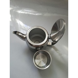 Bình pha trà inox Zebra 1L có lưới lọc (113404)