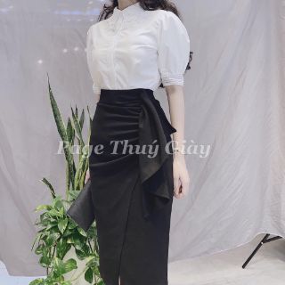 Sơ mi trắng cổ ren