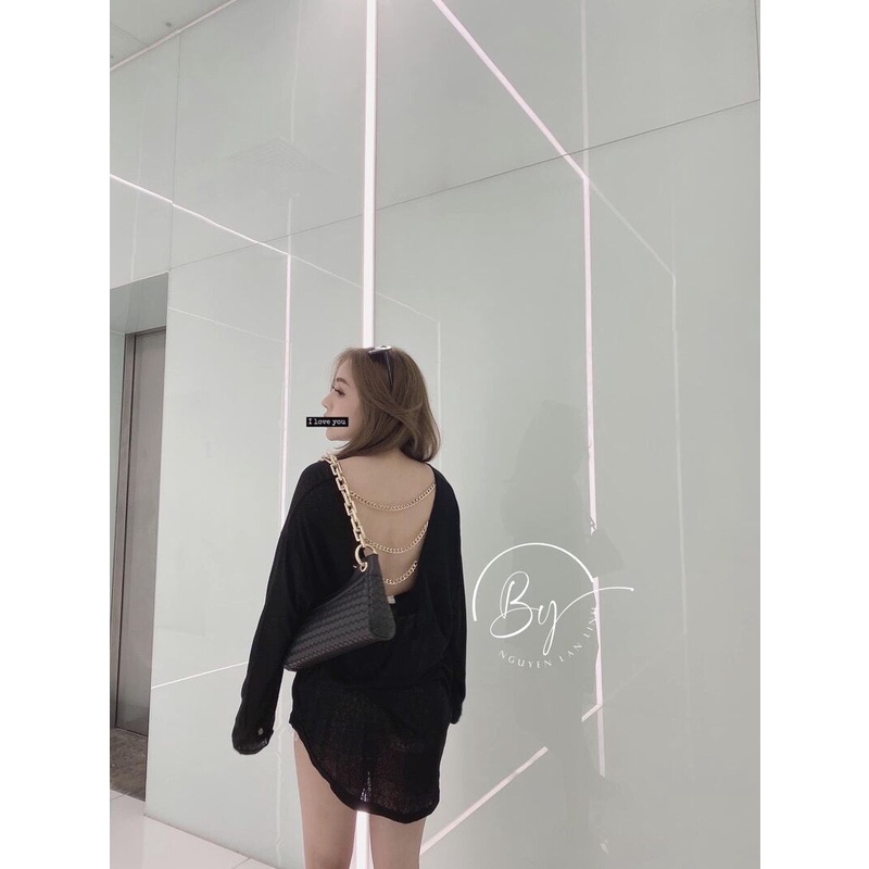 Áo thun dây xích đan lưng
