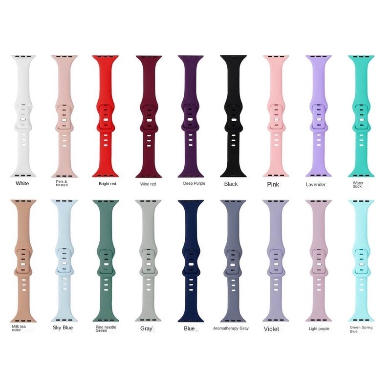 Dây Đeo Silicone Mỏng Cho Đồng Hồ Thông Minh Apple Watch Series 7 6 5 4 3 2 38mm 42mm iwatch 40mm 44mm 41mm 45mm
