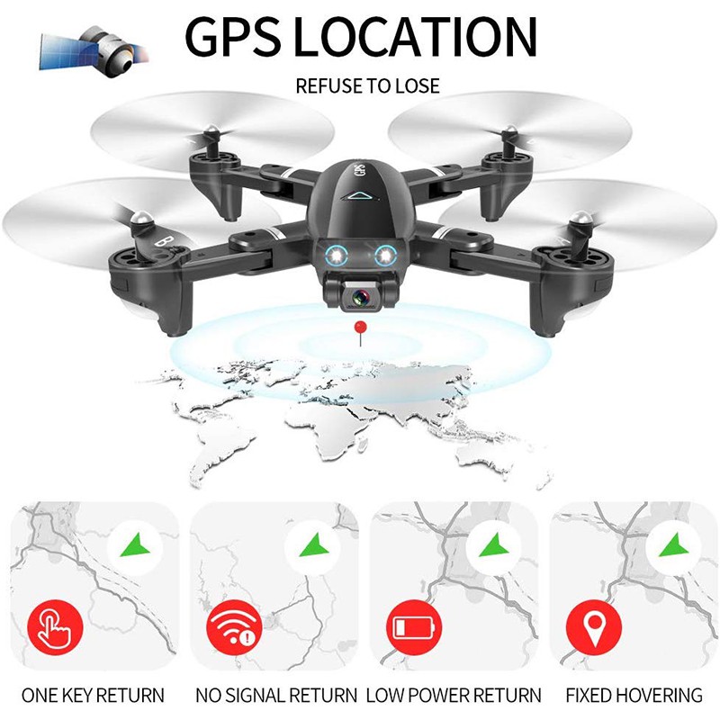 Flycam 4k S167 Cao Cấp Không Chổi Than - Drone 4k Định Vị GPS