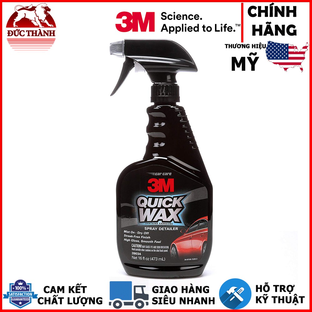 3M Quick Wax3M PN39034 473ml - Chai xịt đánh bóng nhanh (Đen) ducthanhauto
