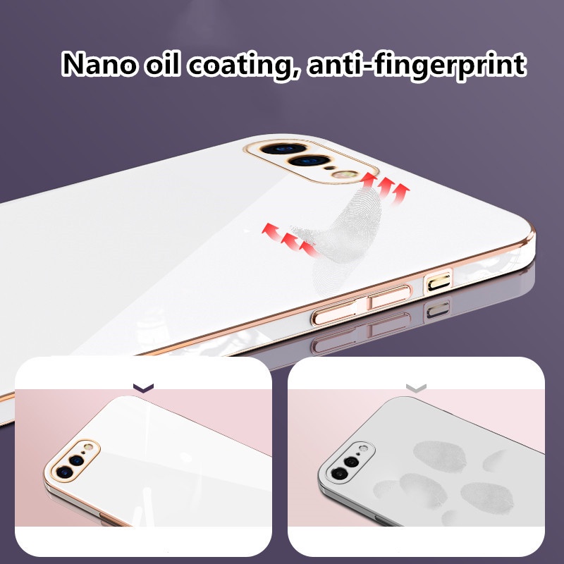 Ốp Điện Thoại Silicon Cứng Mặt Kính Tráng Gương Chống Sốc Cho IPhone XSMAX XR XS X 7 8 Plus Se2020