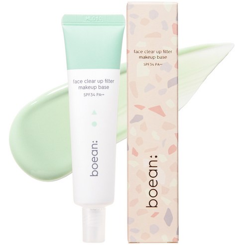 Kem Nền Khóa Ẩm Chống Tia Cực Tím Cho Da BOEAN Face Clear Up Filter Makeup Base SPF34 PA++ 30ml / Greenery