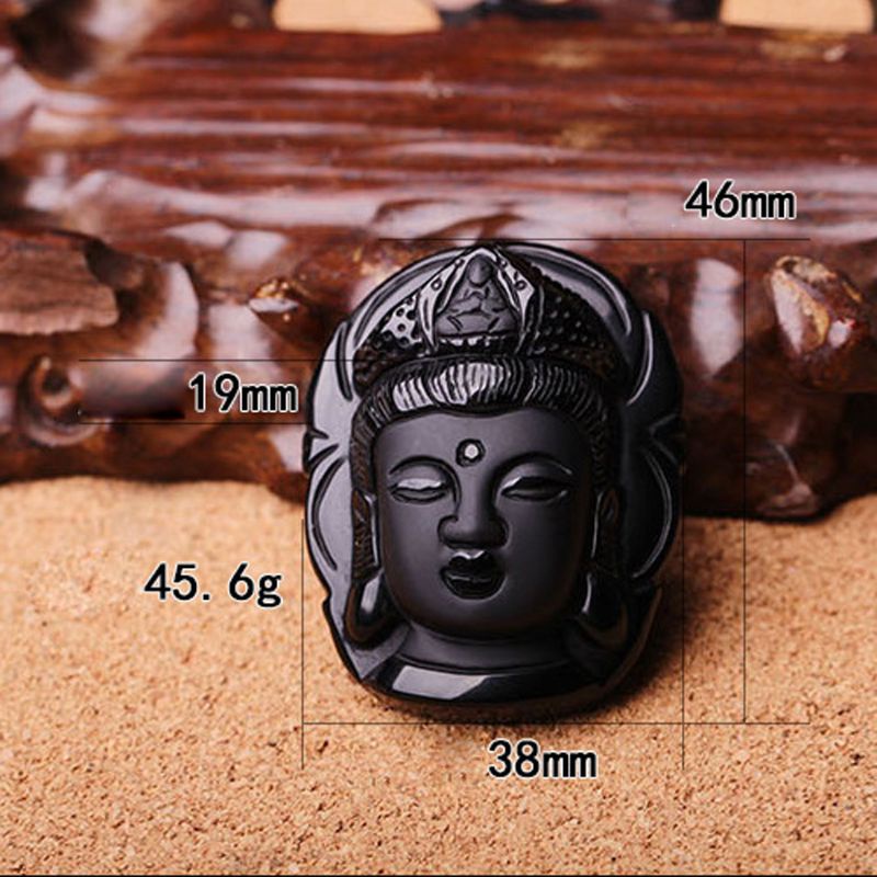 Vòng cổ Chuỗi Hạt Đá Obsidian Có Thể Điều Chỉnh Cho Nam Và Nữ