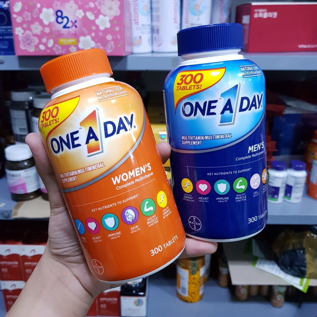 Vitamin Tổng Hợp One A Day Dành Cho Nam Nữ Giới Dưới 50 Tuổi _300 Viên-Hàng Mỹ chính hãng