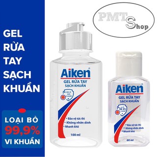 Gel rửa tay khô sạch khuẩn Aiken 100ml , 60ml