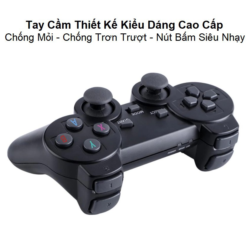 Máy chơi trò chơi video 4K -ULtraHD- Android TV- BOX 3D chơi game PS1,.. tích hợp 5600 Trò chơi với điều khiển không dây