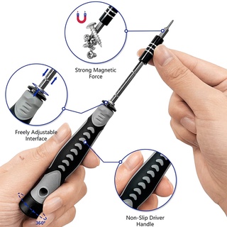 130 IN 1 Precision Screwdriver Set, Computer Repair Tool Kit with 120 Screwdriver Bits, Screwdriver Kit with Magnetizer