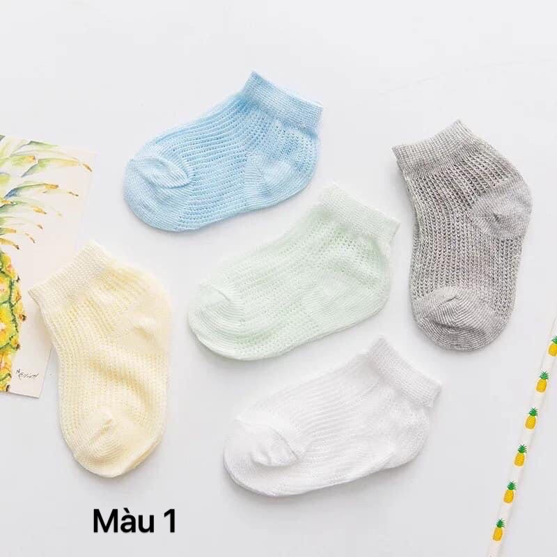 ( Siêu Rẻ ) SET 5 ĐÔI TẤT LƯỚI CHO BÉ (hàng túi zip xịn xò)