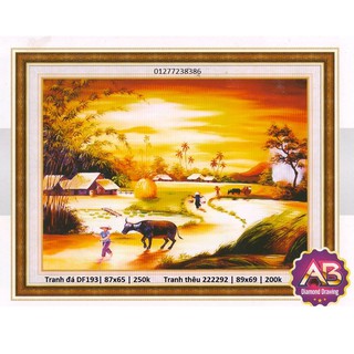 Tranh thêu chữ thập phong cảnh (KT: 89 x 69 cm)