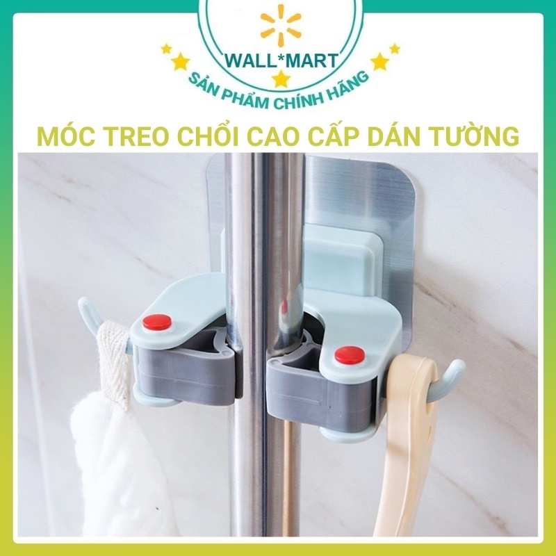 Móc treo chổi cao cấp dán tường - treo cây lau nhà thông minh WALLMART WM109