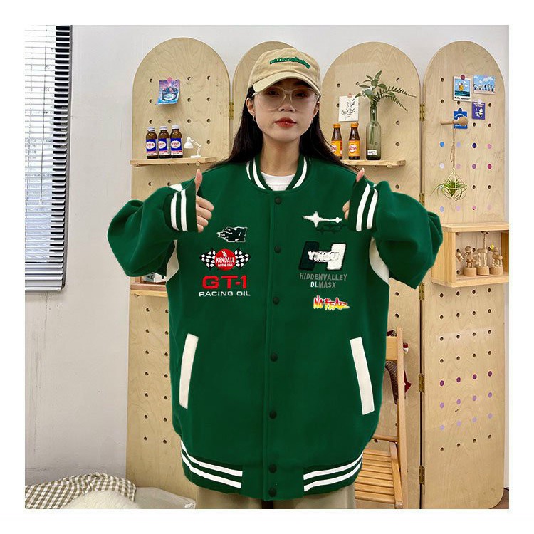 Áo Khoác Bomber Nữ Chất Nỉ Mềm Mịn Phong Cách Bóng CHàu In Hình Cá Tính Form Rộng Mặc Siêu Đẹp NEW UNISEX