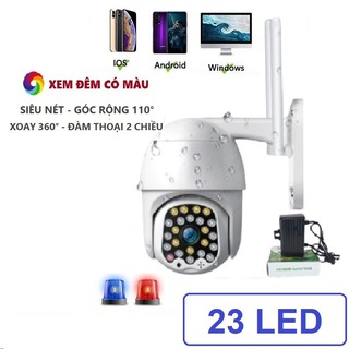 Camera wifi yoose ngoài trời PTZ X3000 23 ĐÈN LED SIÊU SÁNG Đàm Thoại 2 Chiều, Xoay 360 độ