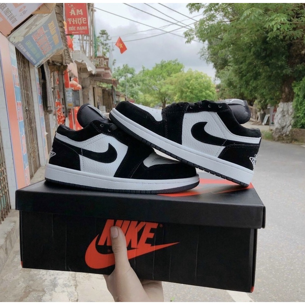Giày JORDAN 1 Panda màu đen trắng cổ thấp,kiểu dáng JD1 Low hot trend,chạy bộ,tập gym,đi học | BigBuy360 - bigbuy360.vn
