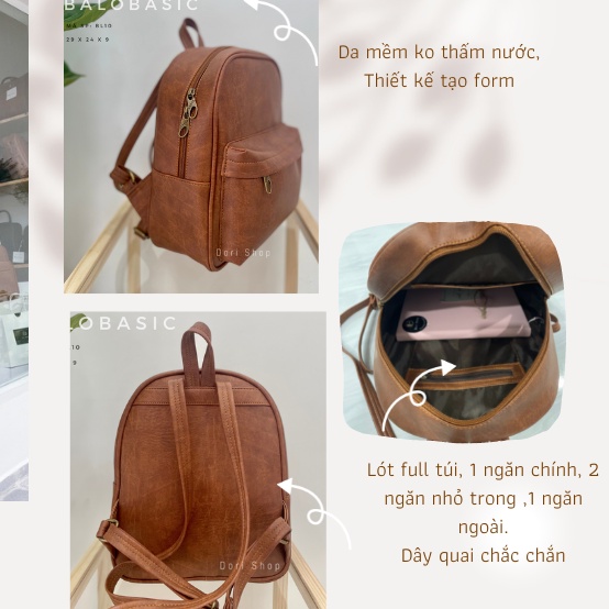 BA LÔ DA CAO CẤP NỮ - BALO THỜI TRANG DORI SHOP|BL10