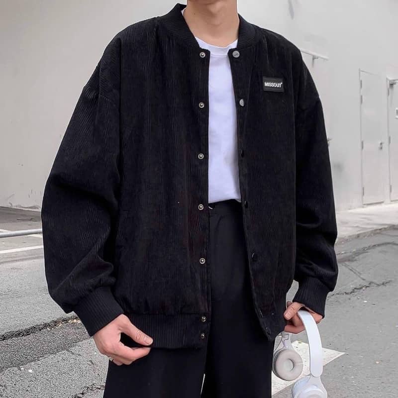 Khoác Nhung Bomber MST  Bomber Jacket chất nhung gân dày dặn lót dù / Nam nữ unisex  Jaystoree2