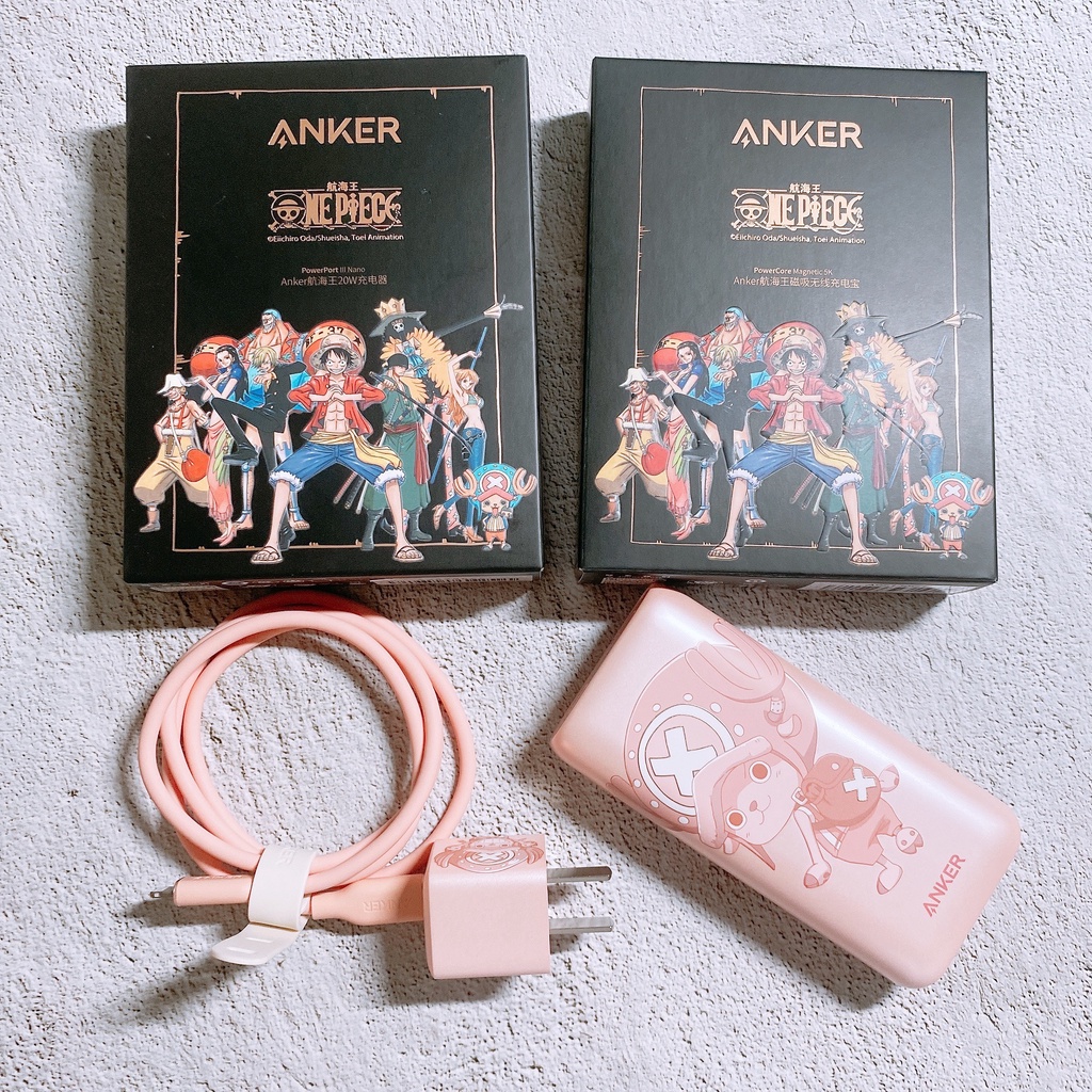 Sạc dự phòng Anker One Piece Chopper Hồng 10000mAh Sạc nhanh 20W Iphone - A9514 Hải Tặc