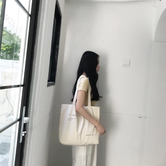 Túi vải canvas "ST Vincent" style Hàn Quốc | Ginkgo Totebag