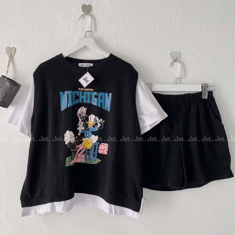 [GIÁ HUỶ DIỆT] Bộ Đùi Áo Thun Unisex Phối Tanktop Bóng Rổ Nam Nữ Kèm Quần Short Đùi - Bộ Short Ulzza