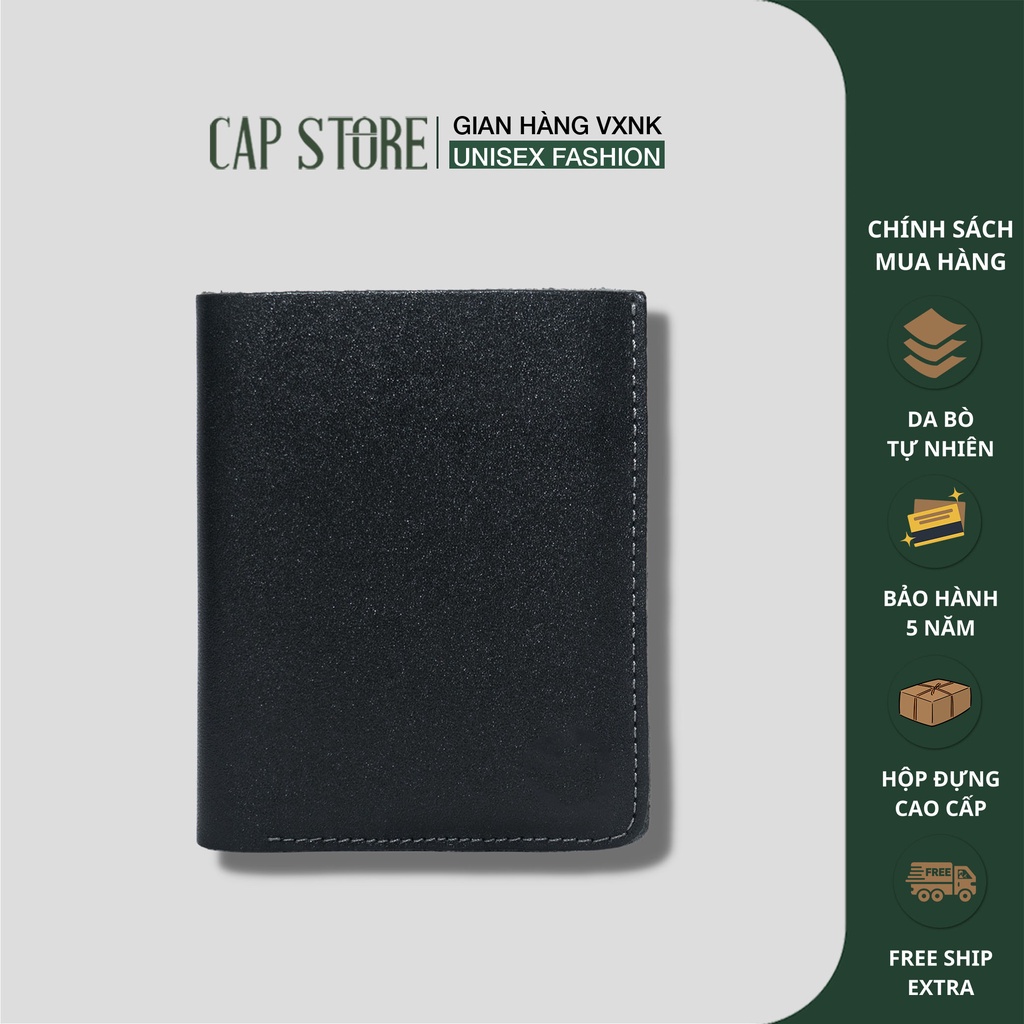 Bóp ví nam có nhiều ngăn chứa từ da bò nhập khẩu được thiết kế tinh gọn cao cấp thời trang sang trọng Capstore.vn DT01