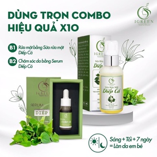 Combo toàn diện cho da hết mụn, thâm - combo diếp cá igreen
