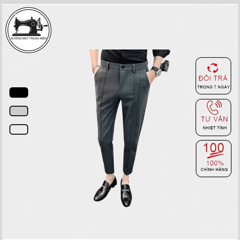 Quần Âu Nam Vải Chéo 79 Co Giãn Ống Côn Phong Cách Trẻ Trung Công Sở - QA03