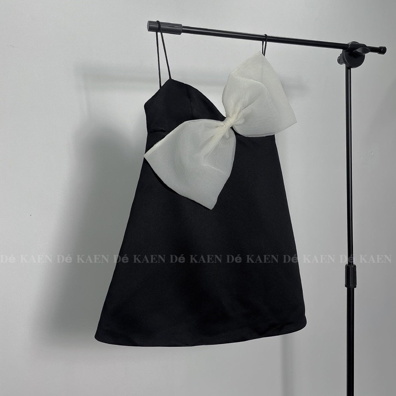 - Váy 2 dây phối nơ to siêu xinh và sang trọng - LORA DRESS