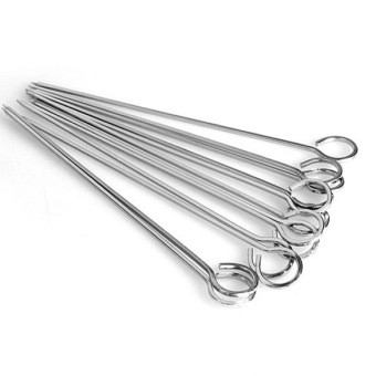 Xiên nướng thịt bằng inox không gỉ sáng bóng chất lượng cao - giá từng cây