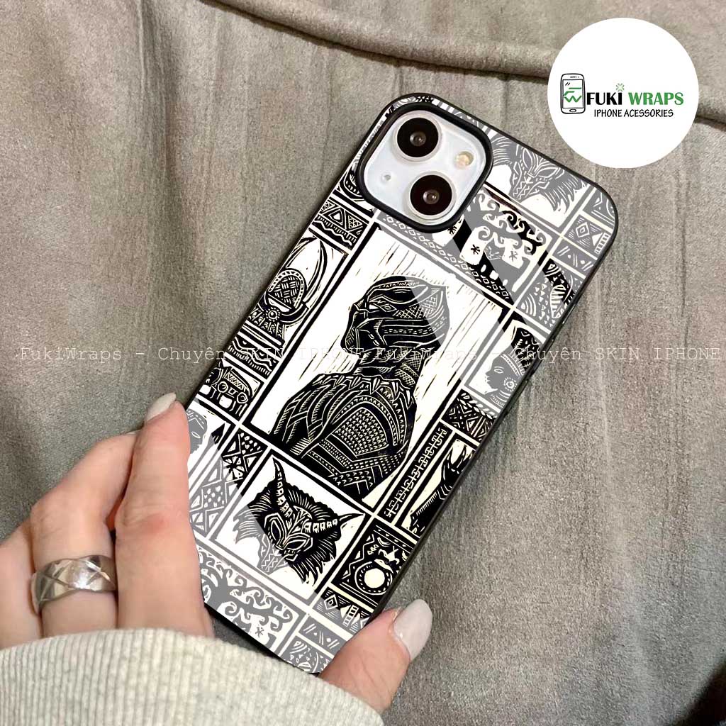 Ốp Lưng Kính Cường Lực / Case Black Panther Chống Vỡ Dành Cho 13ProMax 12ProMax 11ProMax X XSMAX Fukishop